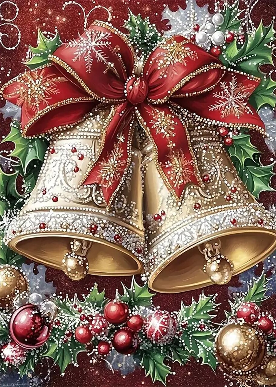 Christmas Bell Ball Diamond Art(Christmas Bell Ball)15.7 x 11.8 x 0.05 inches